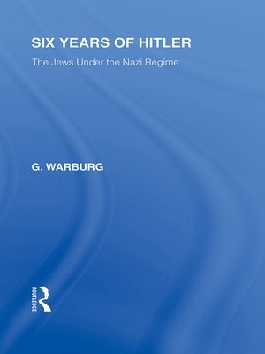 cover image of Six Years of Hitler (RLE Responding to Fascism)